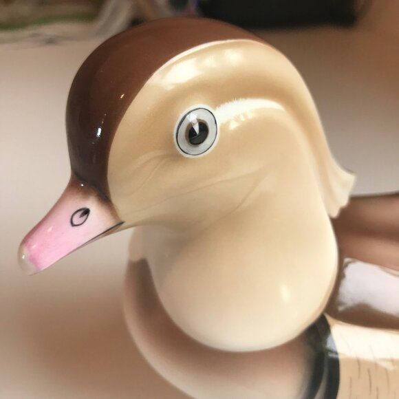 Vintage Noritake Bone China Mandarin Ducks Nippon Toki Kaisha Pair - Picture 5 of 14